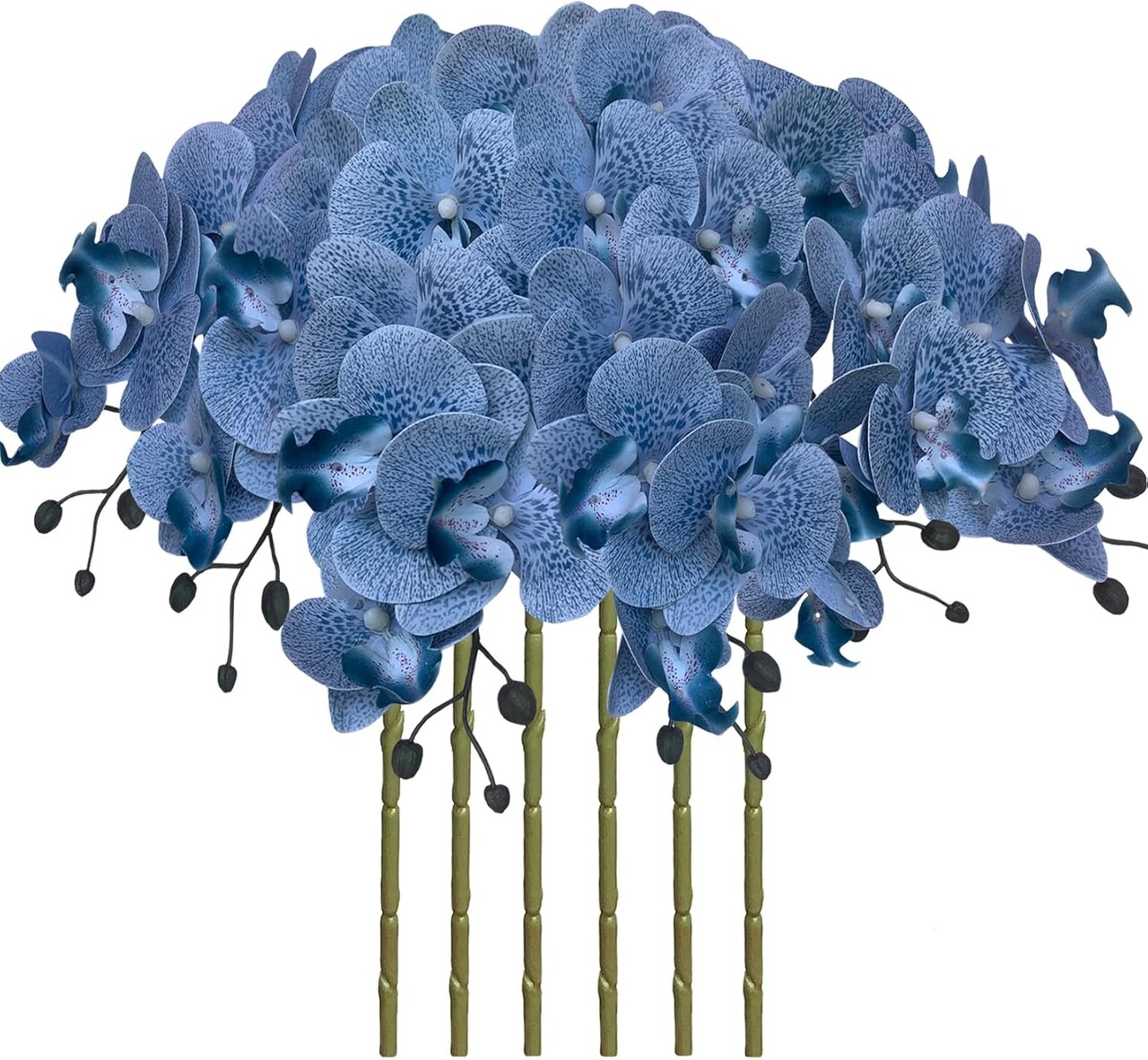6PCS 32" Artificial Orchid Flower Stems – Phalaenopsis Faux Flowers for Home Decor